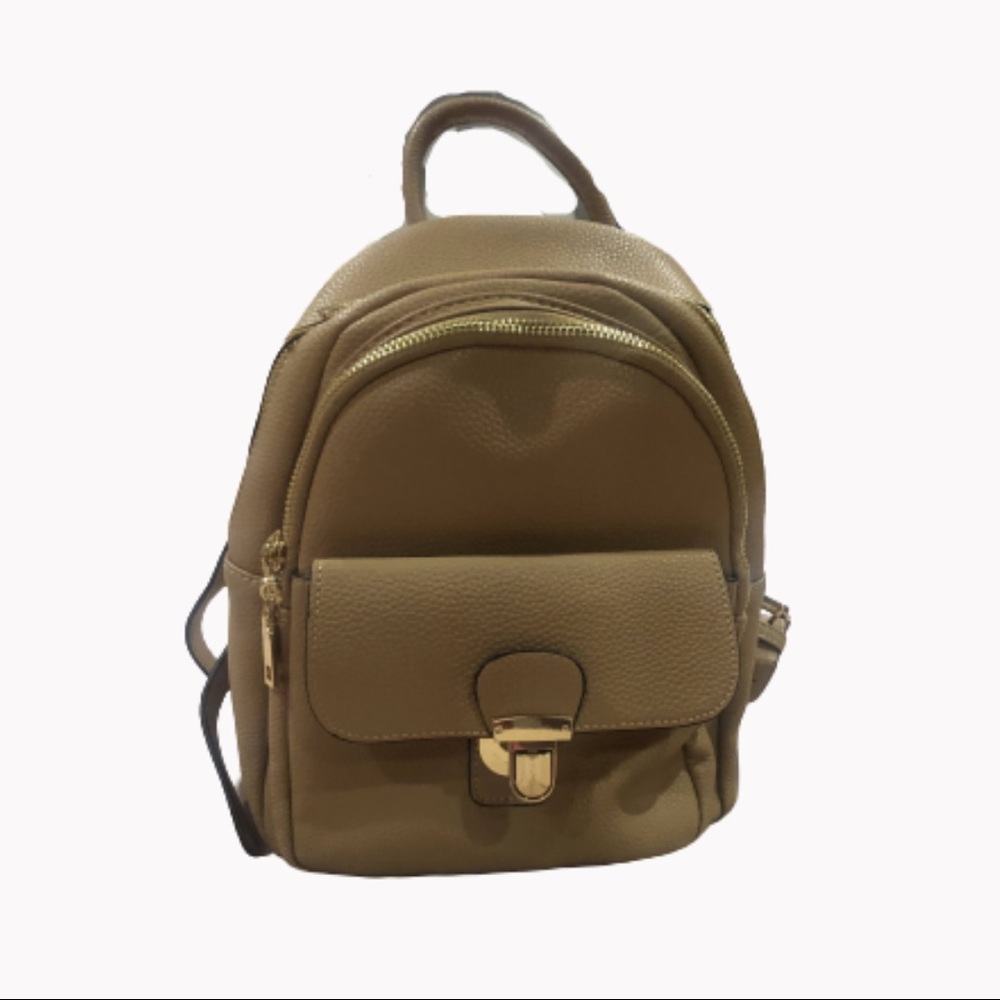 FASHION NOVA tan mini back pack